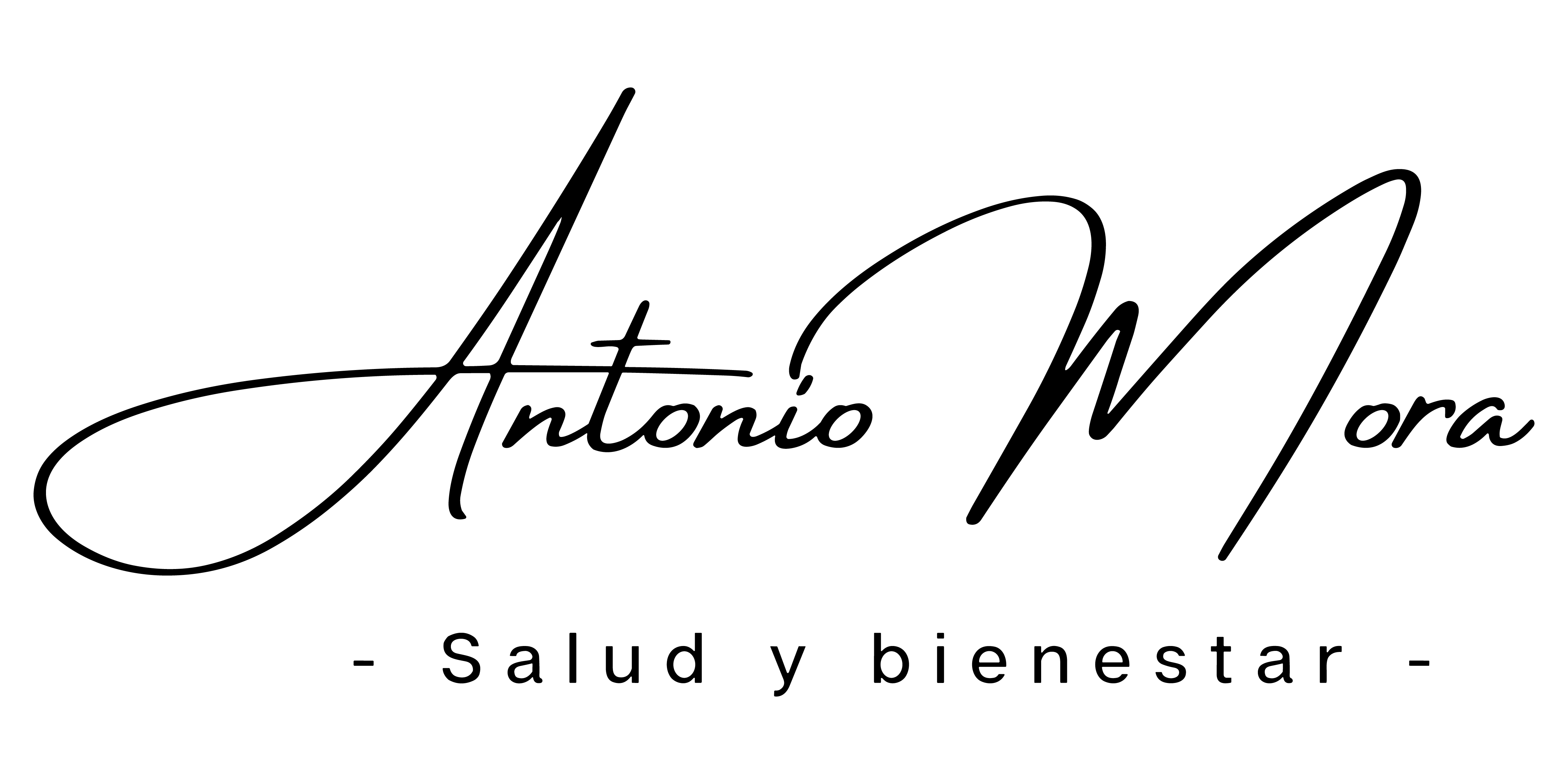 ANTONIO MORA SALUD Y BIENESTAR Logo Negro